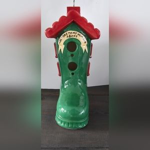 Vintage Pelzman 1997 boot birdhouse
